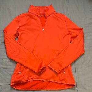 Nike Women's Orange Quarter-Zip Sweatshirt